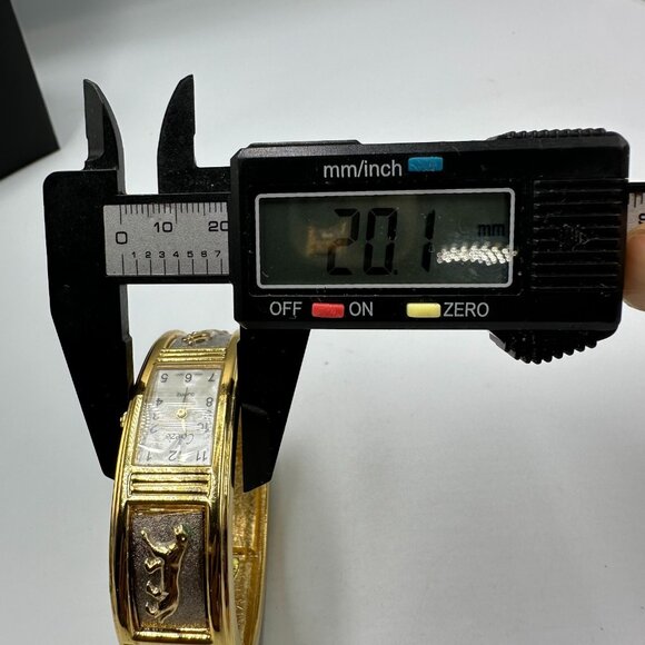 Collezio Watch Women Gold Silver Two Tone Panther Bangle Band New Battery 7" - Picture 11 of 13